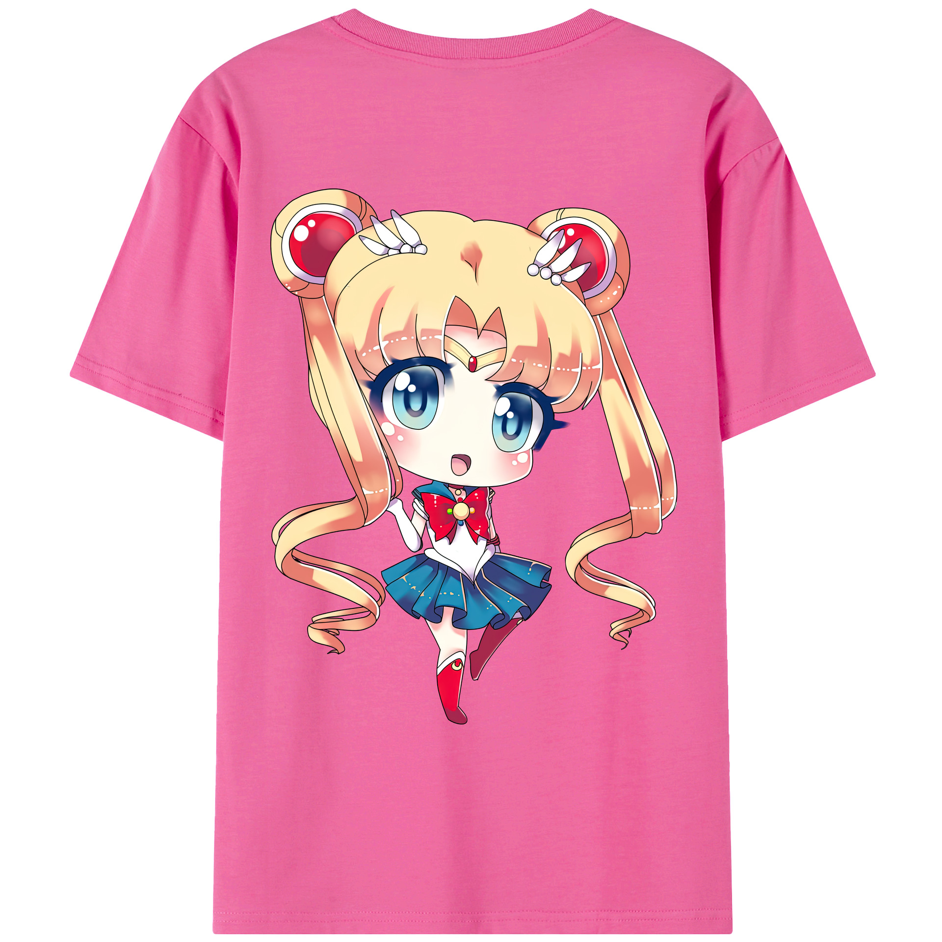 （画像用） 美少女戦士セーラームーン 月野 うさぎ つきの うさぎ Sailor Moon Tsukino Usagi レディース半袖Tシャツ(バックプリント)